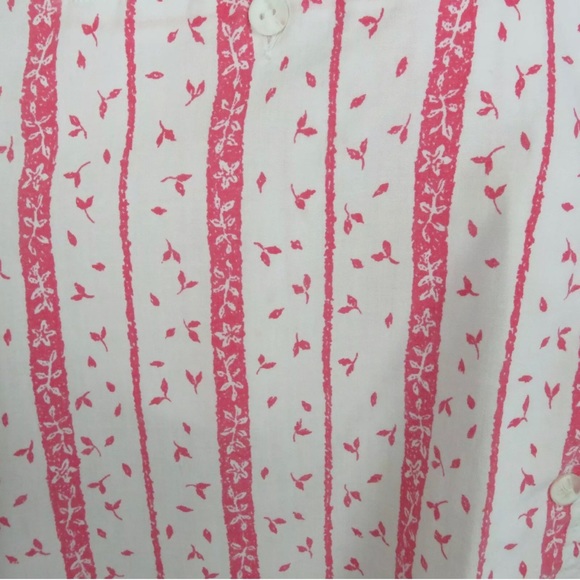 SOLD Vintage white & pink blouse L/XL - Picture 5 of 5